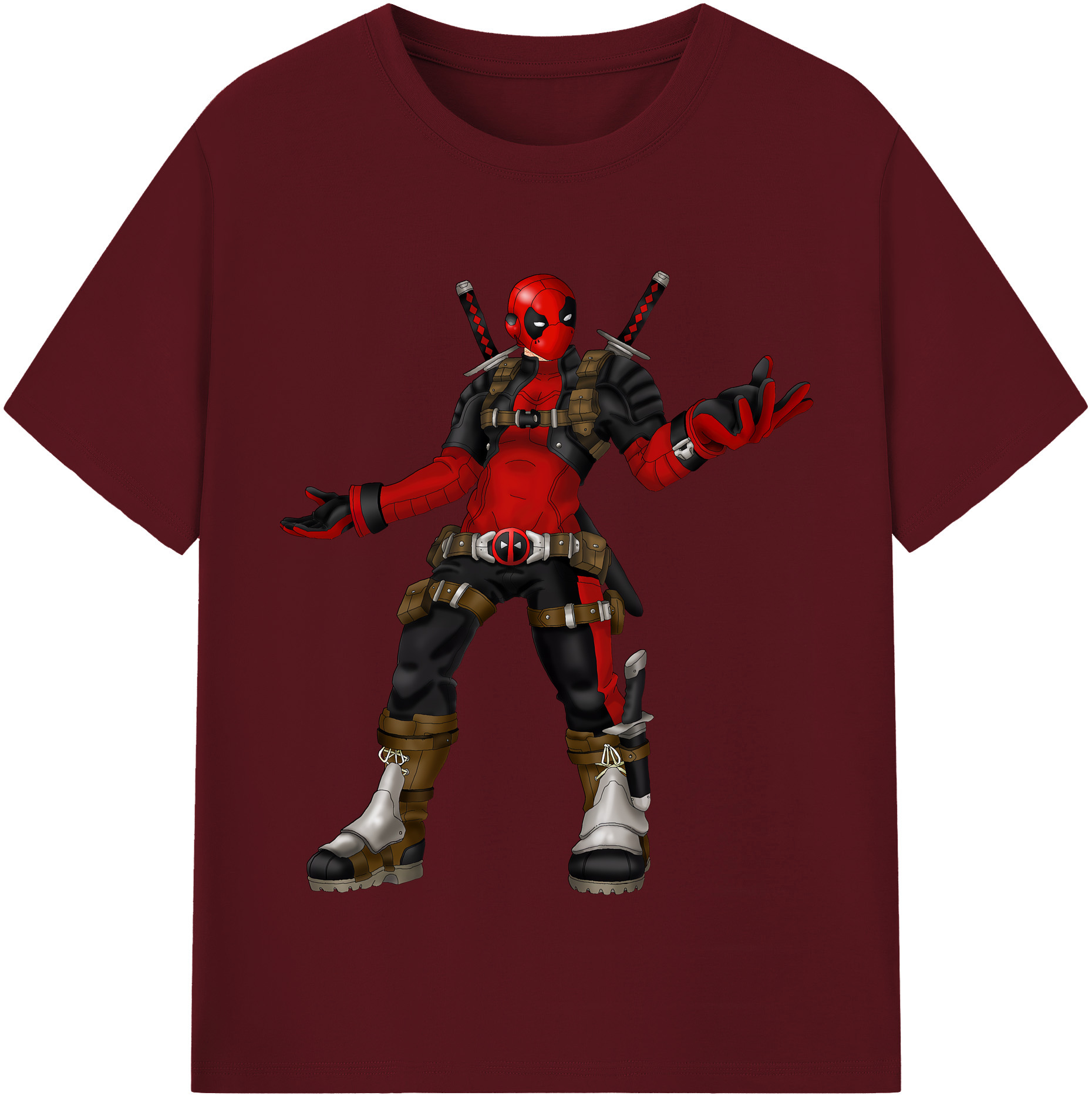 （画像用） Deadpool デッドプール 綿100％半袖Tシャツ（フロントプリント）